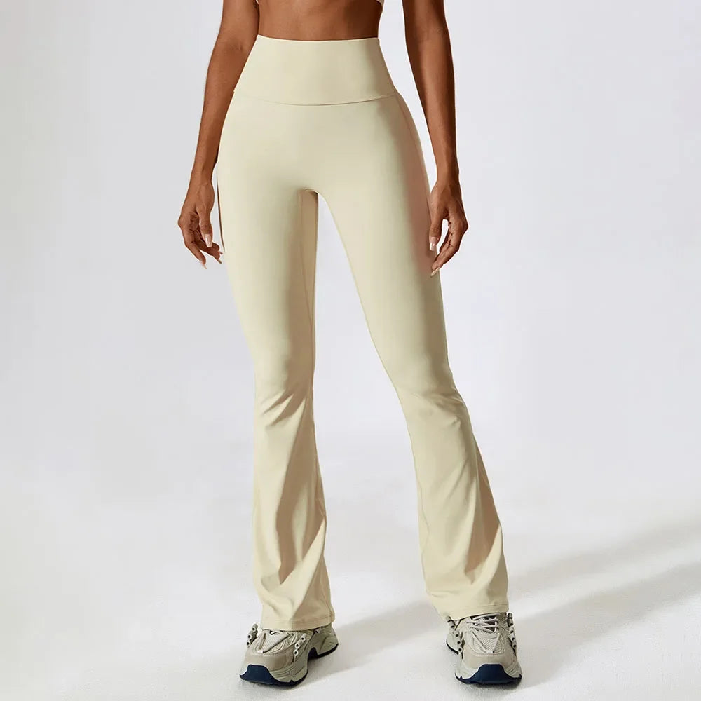 Flare Leggings Yoga Pants Women High Waist Wide Leg Pants Women Gym Workout Fitness Sports Flared Pant Latin Dance Trousers