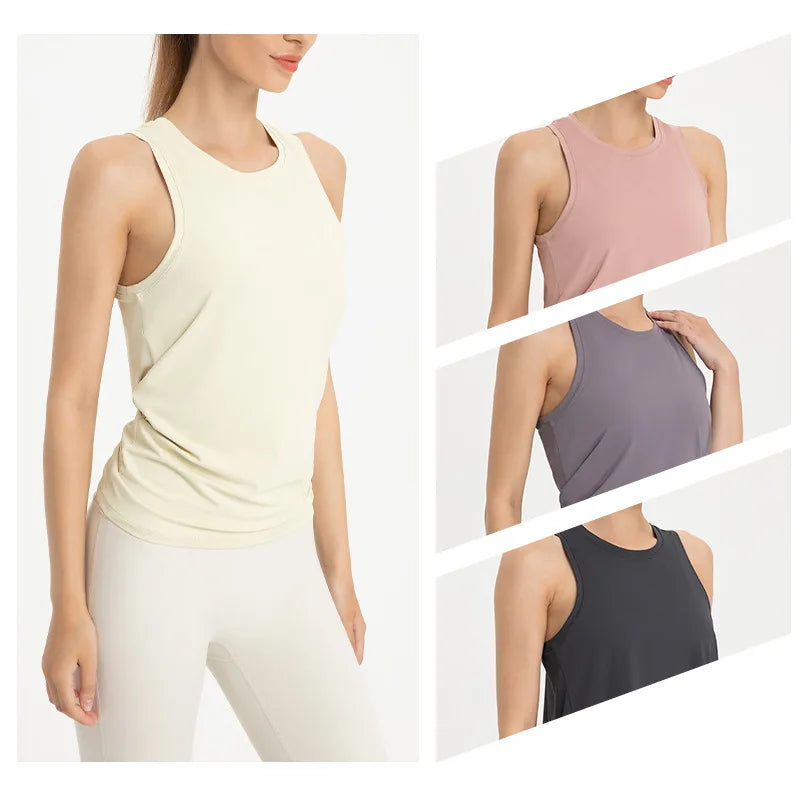 Stown Sportswear Female Tank Top Training High Elastic Women's Gym Workout Clothing Soft and Smooth Open Back Casual Jogger Vest
