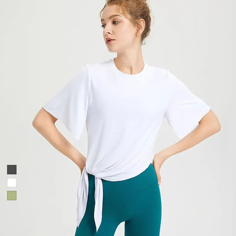 Stown Sportswear Oversize T-shirt Woman Sport Top for Fitness Aerobic Women's Tee Shirt Yoga Fitted Crop Top Workout Shirt