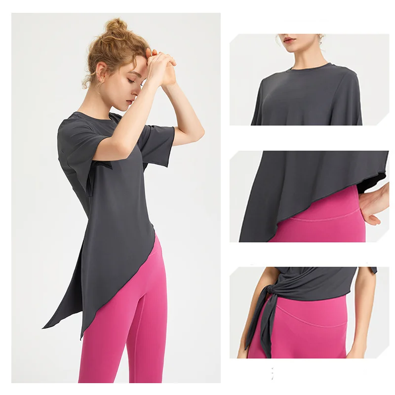 Stown Sportswear Oversize T-shirt Woman Sport Top for Fitness Aerobic Women's Tee Shirt Yoga Fitted Crop Top Workout Shirt