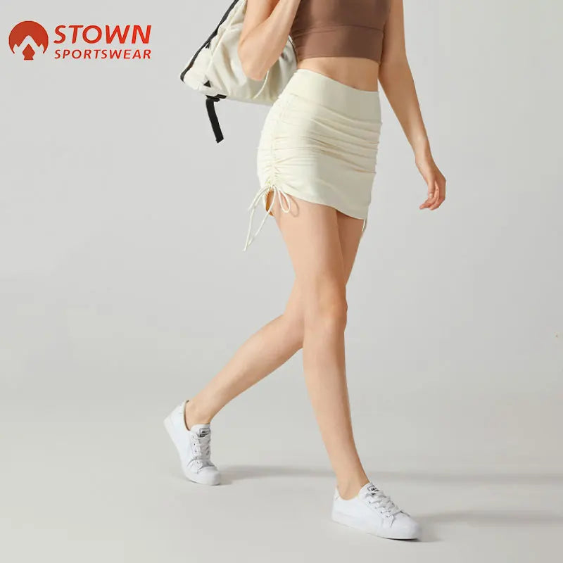 2023 Tennis for Women Dance Fitness Solid Sports Skirts Female Tennis Running Skort Active Athletic Yoga Fitness Skirt Short