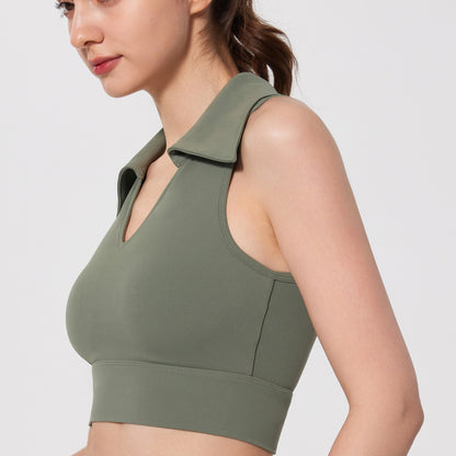 Lapel Tank Top with Pads