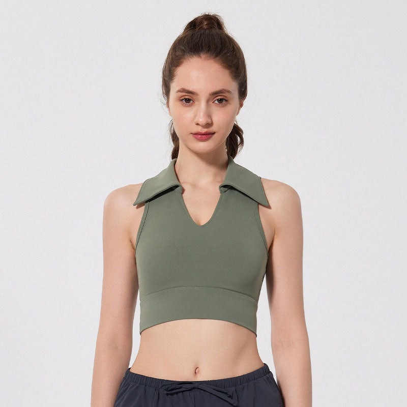 Lapel Tank Top with Pads