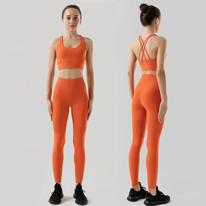 X-Straps Bra and Leggings Set, Nuls