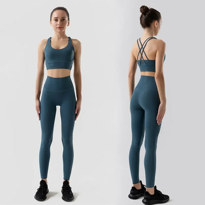 X-Straps Bra and Leggings Set, Nuls