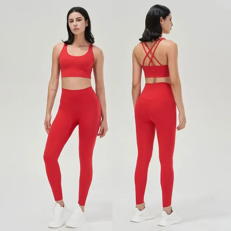 X-Straps Bra and Leggings Set, Nuls