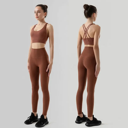 X-Straps Bra and Leggings Set, Nuls