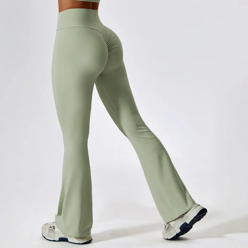 Flare Leggings Yoga Pants Women High Waist Wide Leg Pants Women Gym Workout Fitness Sports Flared Pant Latin Dance Trousers