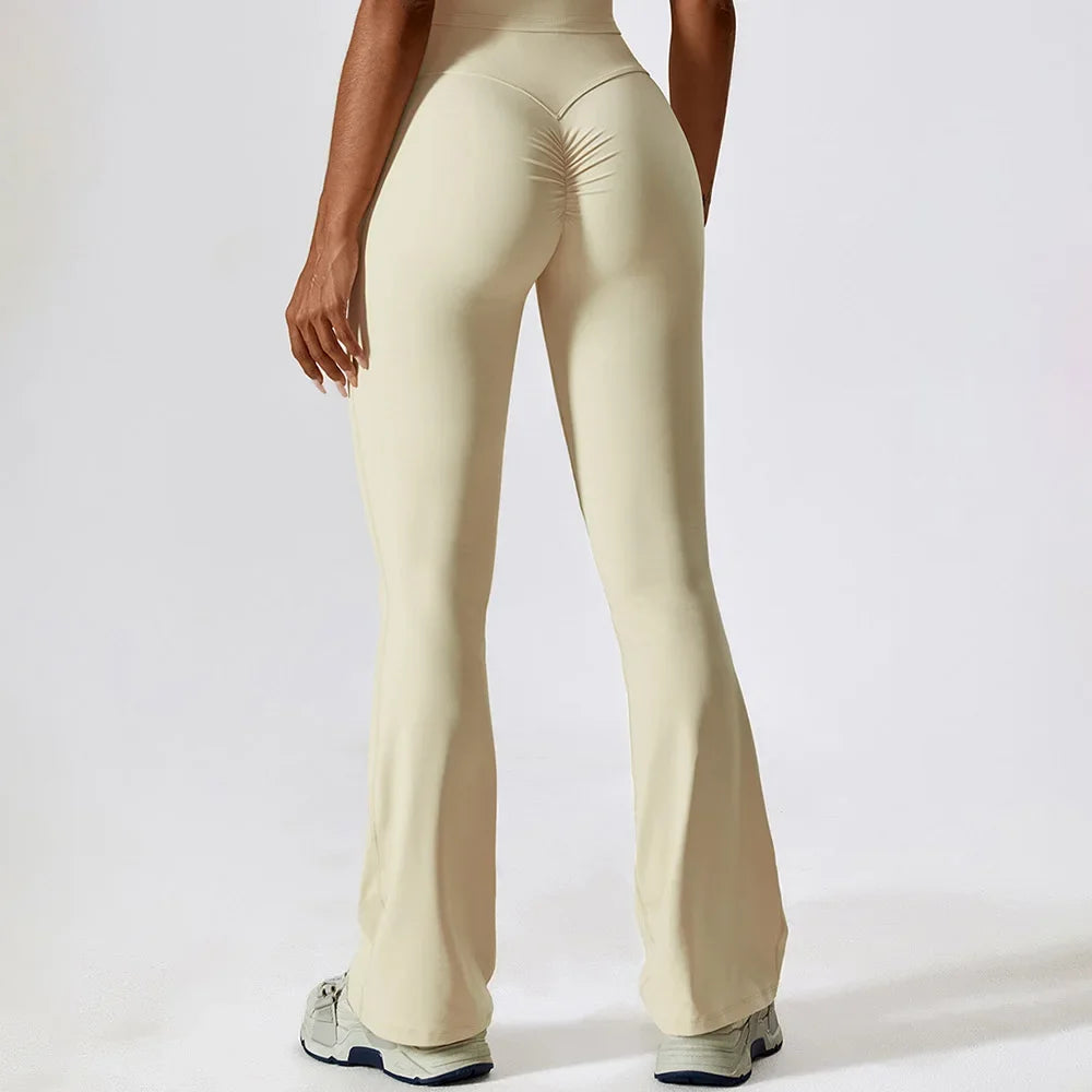 Flare Leggings Yoga Pants Women High Waist Wide Leg Pants Women Gym Workout Fitness Sports Flared Pant Latin Dance Trousers