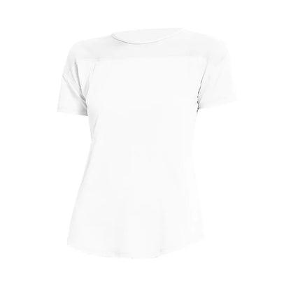 New Mesh Breathable Fitness Yoga Shirt Hollow Beauty Back Sports Top Loose and Quick-drying Short-sleeved T-shirt Women's Blouse