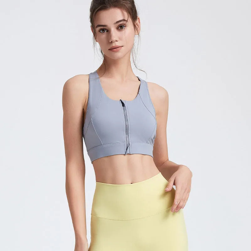 Zip-Front Sports Bra