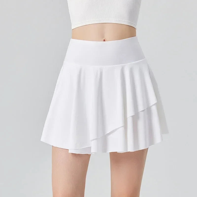 Refreshing Tennis Skirt for Women with Sun Protection, High-waisted Sun Block and Pleated Golf Bottom