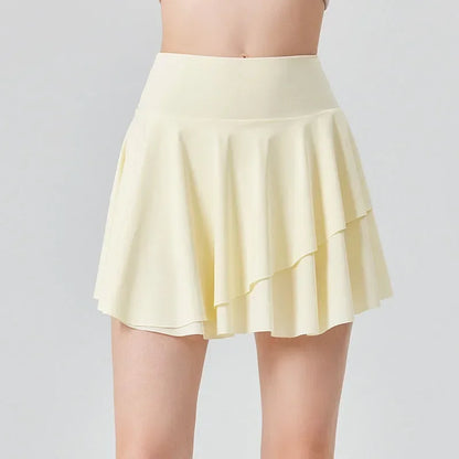 Refreshing Tennis Skirt for Women with Sun Protection, High-waisted Sun Block and Pleated Golf Bottom