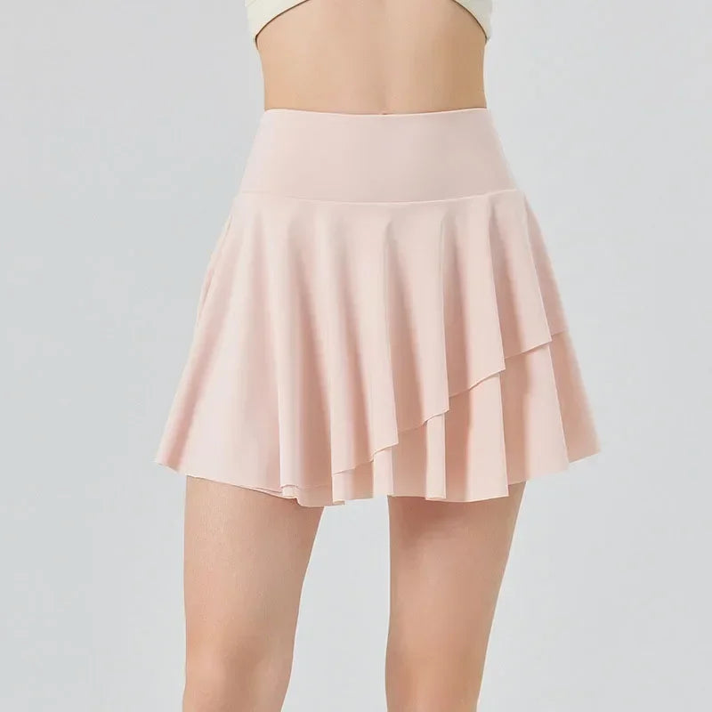 Refreshing Tennis Skirt for Women with Sun Protection, High-waisted Sun Block and Pleated Golf Bottom