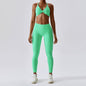 Seamless Yoga 2 Two Piece Set Women Workout Set Female Fitness Outfits Top Sports Bra Leggings Active Wear Gym Clothes for Woman