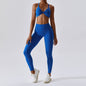 Seamless Yoga 2 Two Piece Set Women Workout Set Female Fitness Outfits Top Sports Bra Leggings Active Wear Gym Clothes for Woman