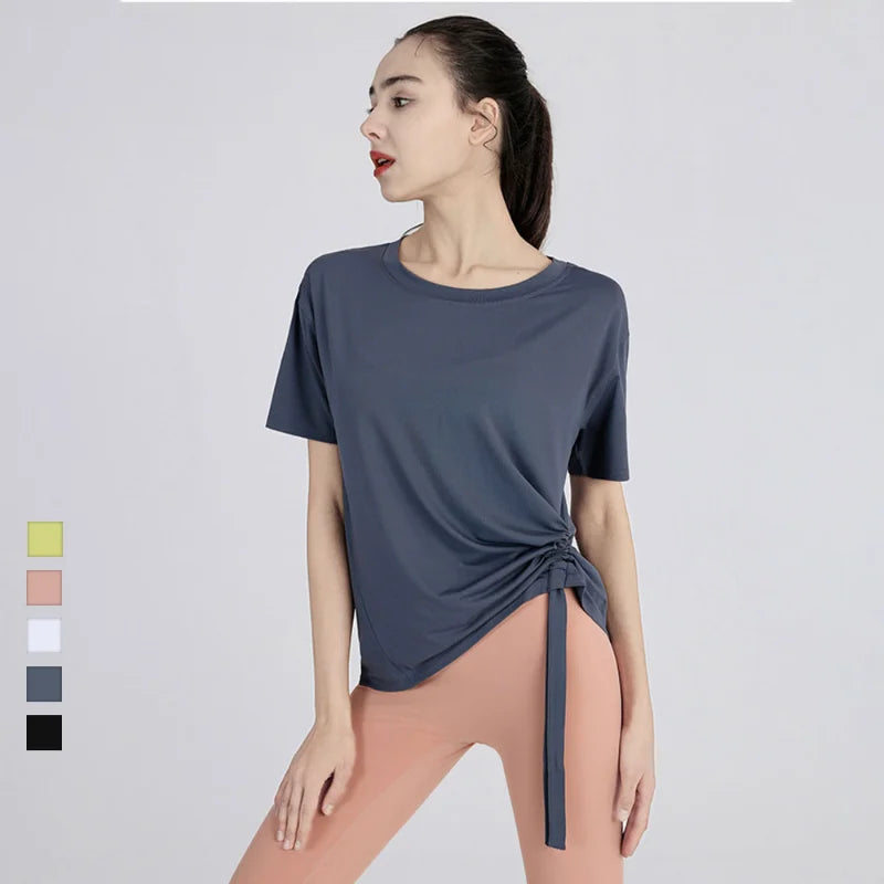 Short Sleeve with Side Drawstring