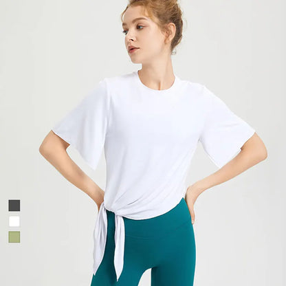 Stown Sportswear Oversize T-shirt Woman Sport Top for Fitness Aerobic Women's Tee Shirt Yoga Fitted Crop Top Workout Shirt