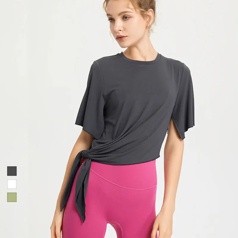 Stown Sportswear Oversize T-shirt Woman Sport Top for Fitness Aerobic Women's Tee Shirt Yoga Fitted Crop Top Workout Shirt