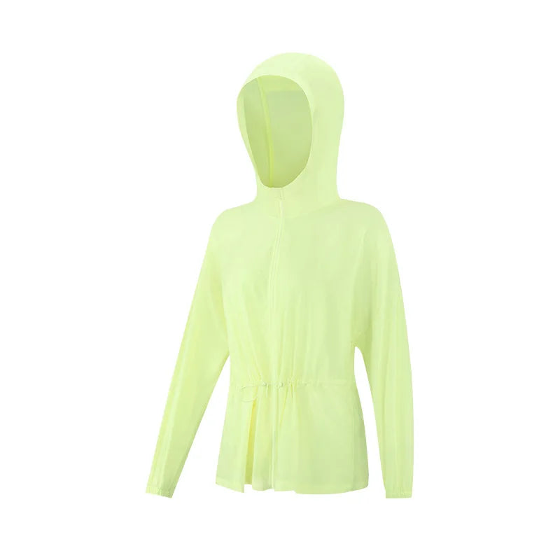 Stown Sportswear Sun Protection Jacket with Hood Summer Sports and Leisure Long Sleeve Gym Hoodie UPF 50+ Women's Sports Jacket